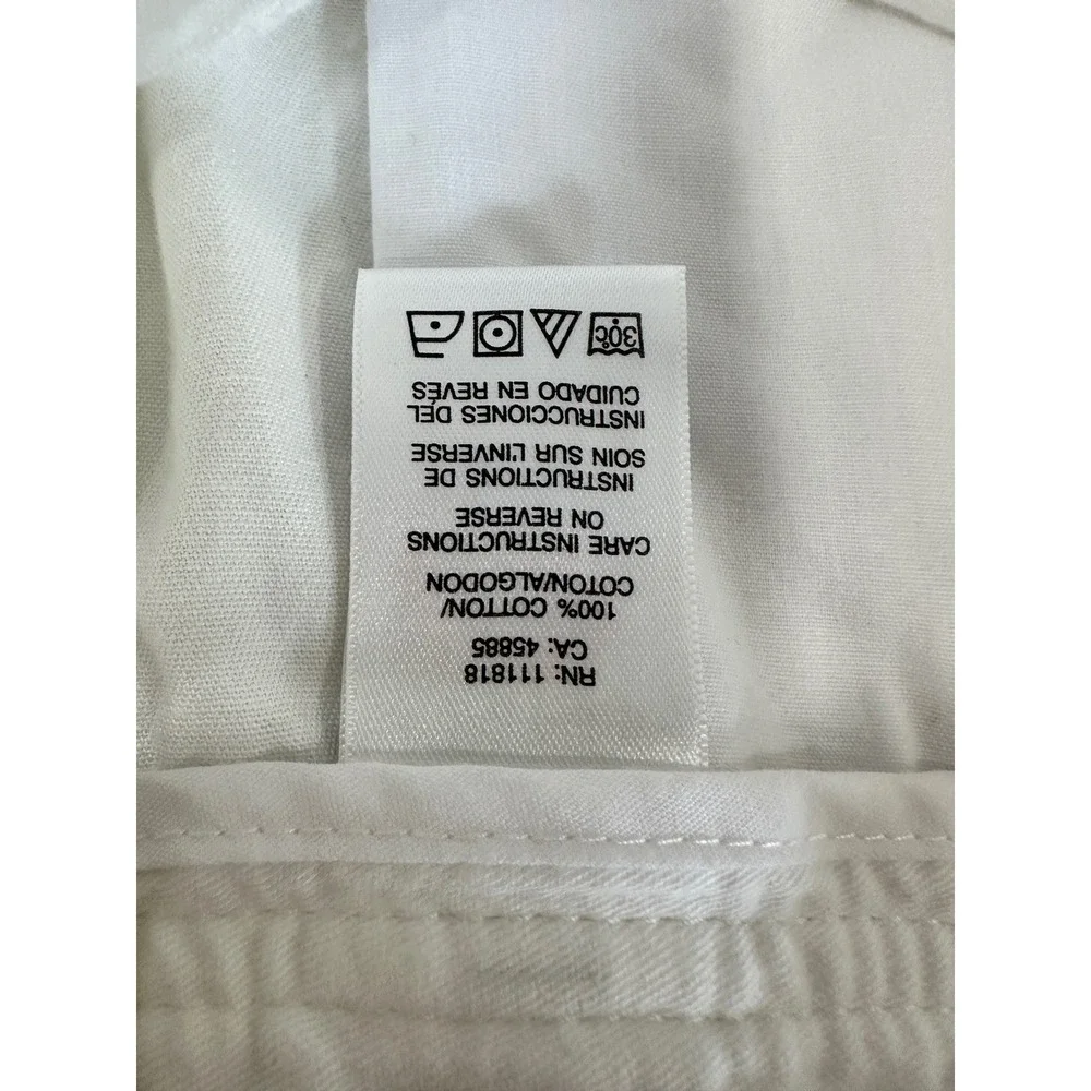 Michael Kors Womens White Cotton Drawstring Shorts Size 4
